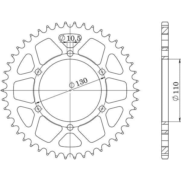 SGR CORONA S AL P520-D42 PER KAWASAKI NINJA 300 13/17