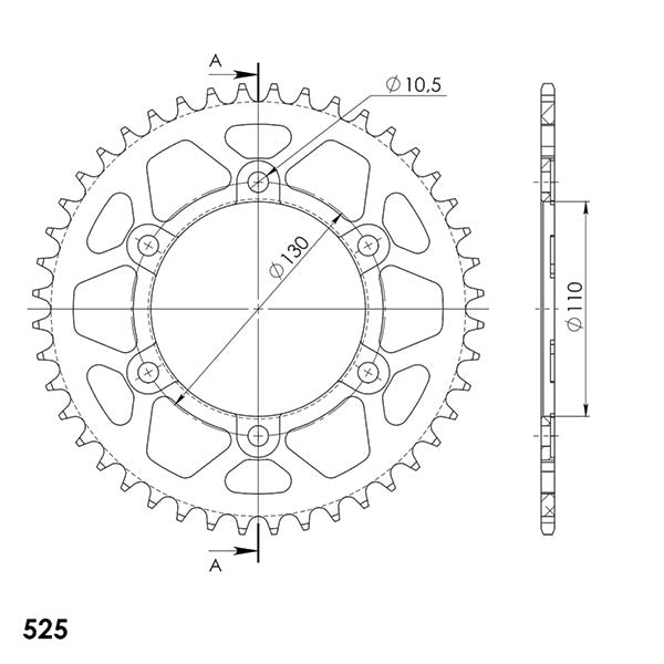 SGR CORONA S AL P525-D44 PER SUZUKI GSX-S 950 22/23