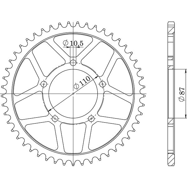 SGR CORONA S+2 AC P525-D47 PER SUZUKI SV 650 99-02