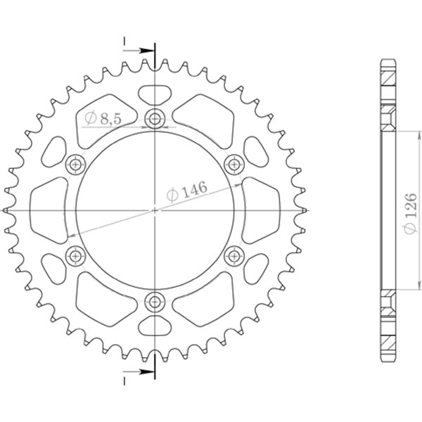 SGR CORONA S AL P520-D50 PER SUZUKI RMZ 4T 450 08-23