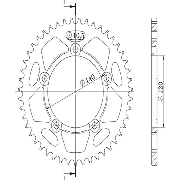 SGR CORONA S AL P525-D45 PER TRIUMPH DAYTONA 650 2005