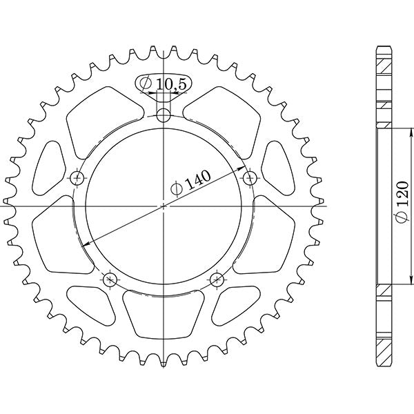 SGR CORONA R AL P520-D43 PER TRIUMPH BONNEVILLE T100 790 01/04
