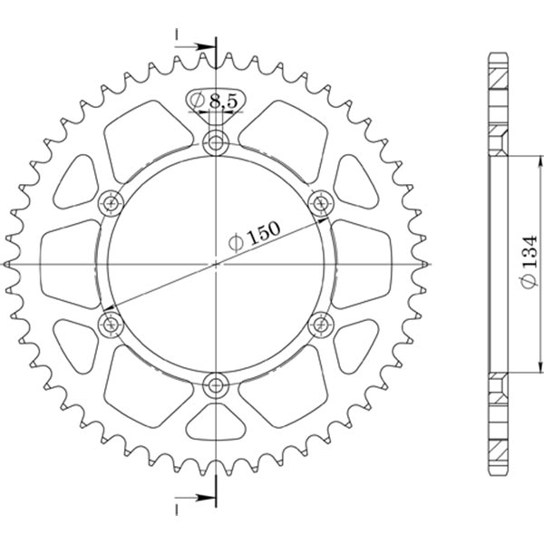 SGR CORONA S AL P520-D50 PER KAWASAKI KLX R 450 07-21