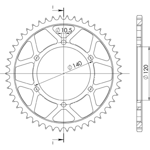 SGR CORONA S+2 AL P525-D40 PER KAWASAKI ZR7 99-03