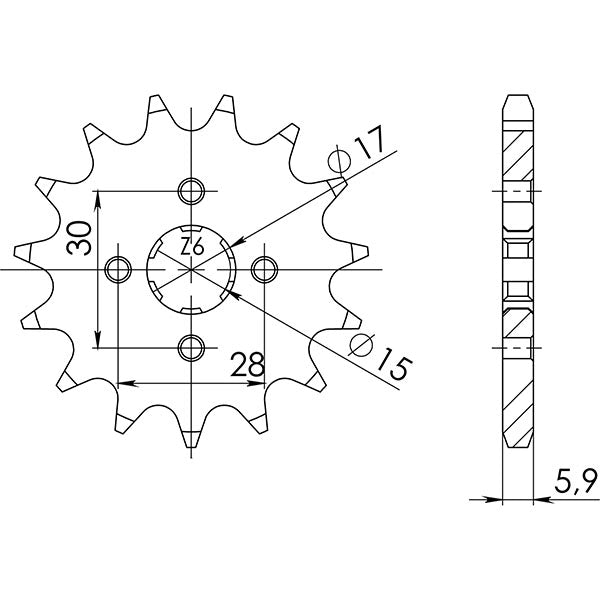 SGR PIGNONE S AC P420-D14 HONDA CR R 80 96-02