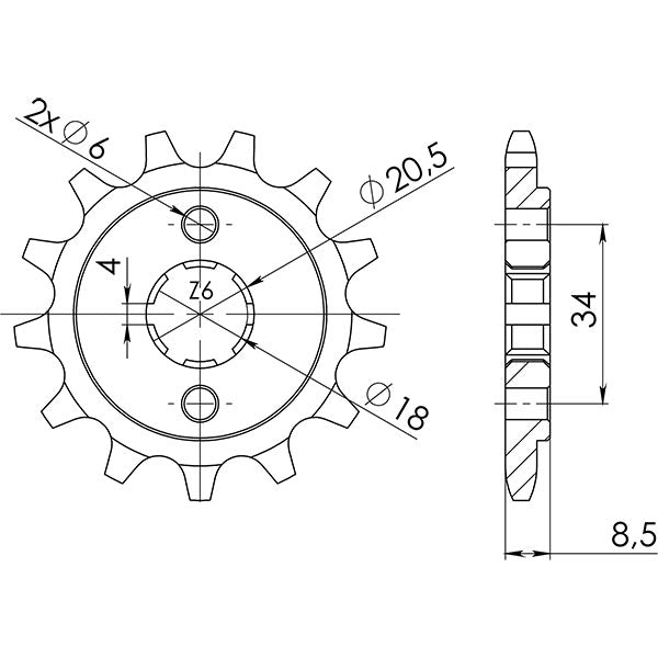 SGR PIGNONE S AC P520-D14 XROAD STINGER 250 03/04