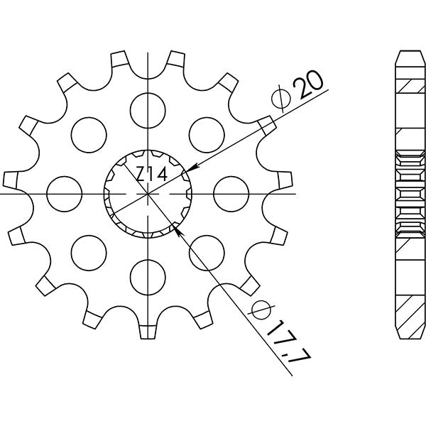 SGR PIGNONE S AC P428-D16 YAMAHA DT R 125 99/02