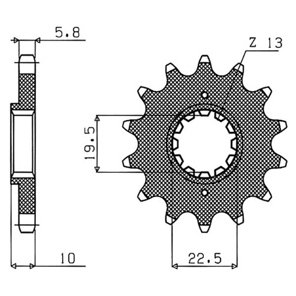 SGR PIGNONE S AC P520-D13 PER SUZUKI RMX 250 96-02