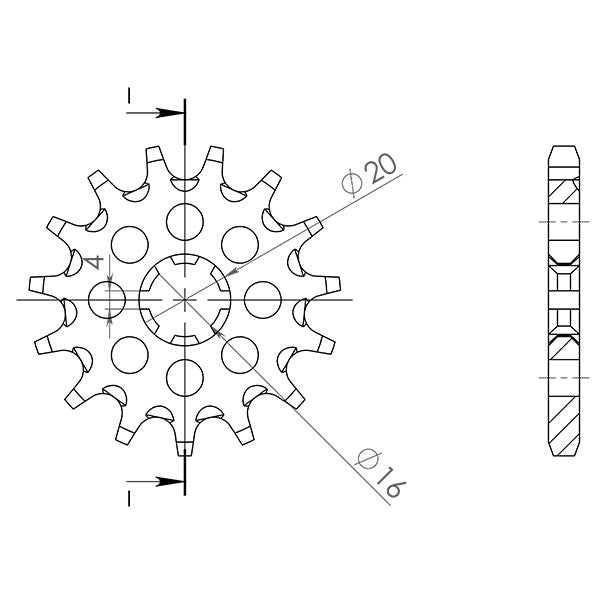 SGR PIGNONE S AC P428-D14 PER SUZUKI RM RB 80 96-01