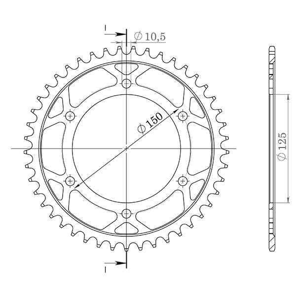 SGR CORONA S AL P525-D42 PER KTM ADVENTURE ABS 1190 13/16