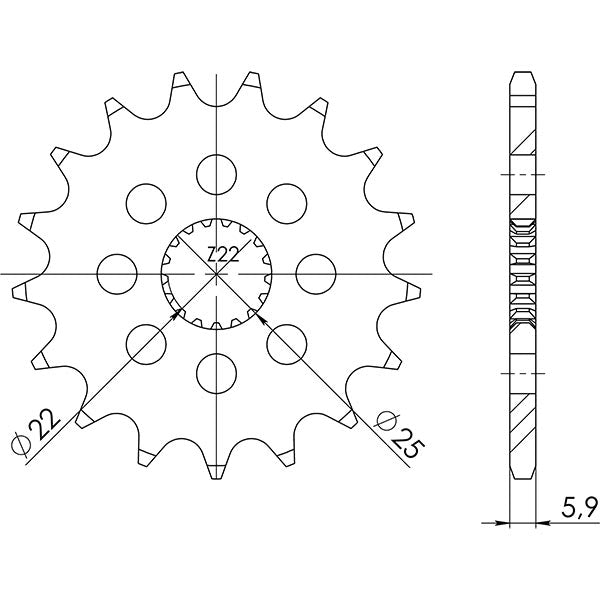 SGR PIGNONE S AC P520-D14 APRILIA RED ROSE 125 87/94