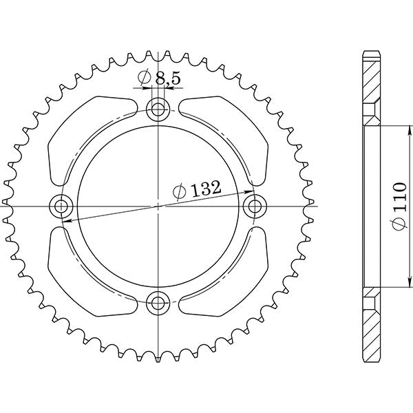 SGR CORONA S+2 AC P525-D43 PER KTM LC8 SUPERMOTO R 950 07/08