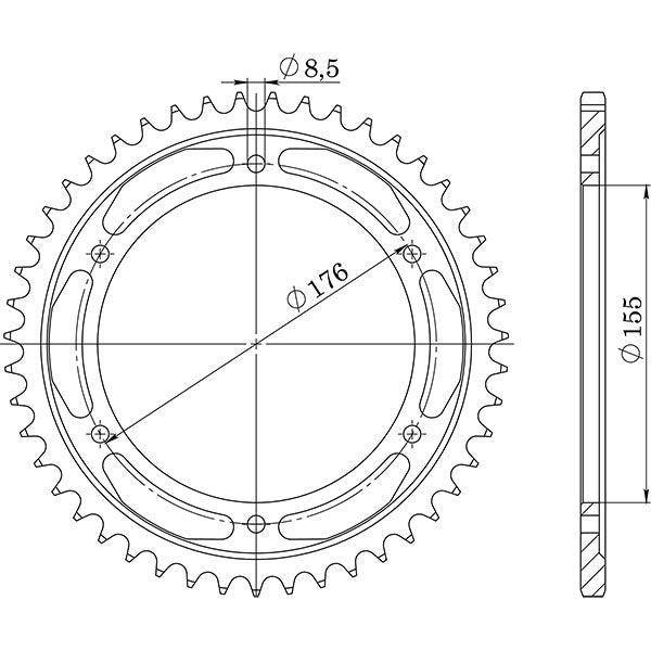 SGR CORONA S+2 AC P530-D44 PER TRIUMPH SPRINT ST/ABS 1050 05/10