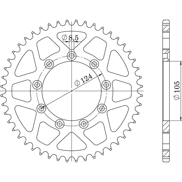 SGR CORONA S AL P520-D51 PER TM MX CROSS 2T 300 08/09
