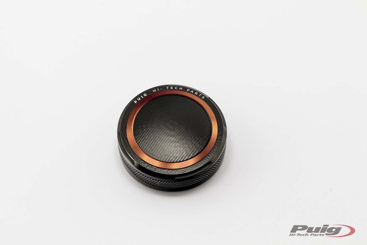 PUIG TAPPO SERBATOIO ANTERIORE PER FLUIDO FRENO PER TRIUMPH STREET TRIPLE R 09-12 ARANCIONE