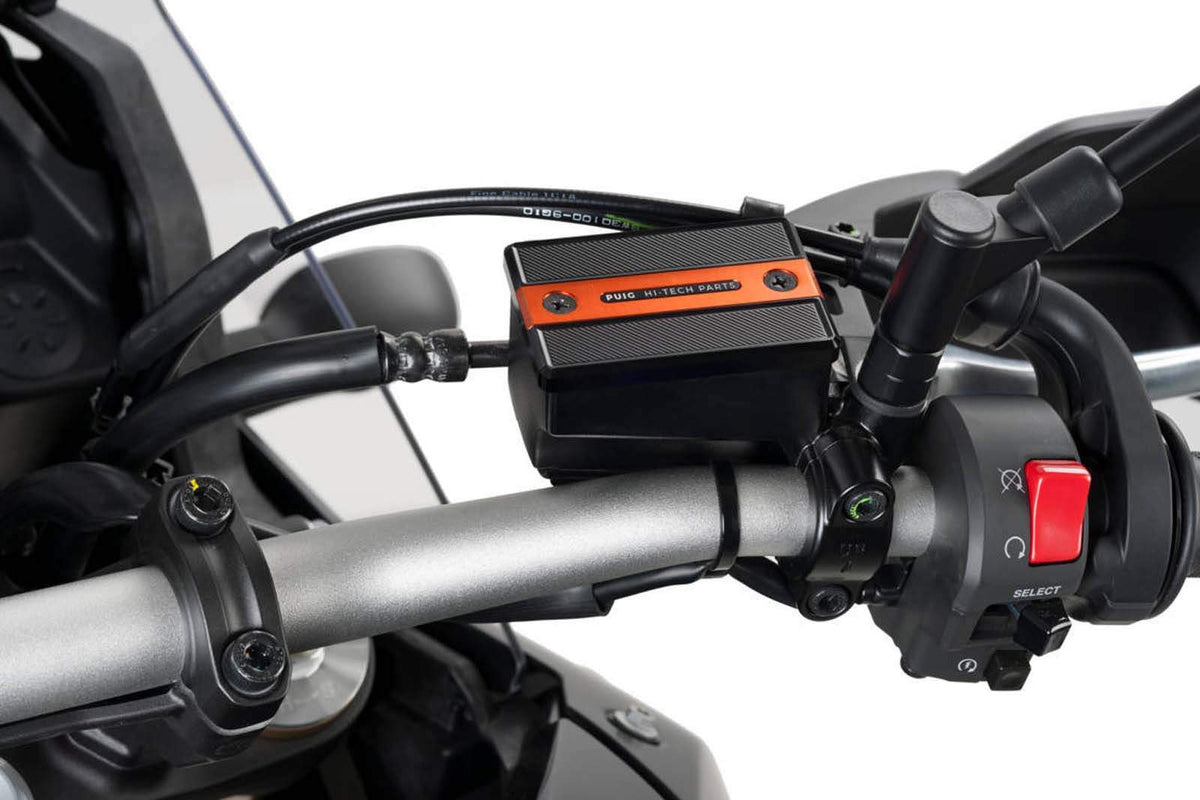 PUIG TAPPO SERBATOIO ANTERIORE PER FLUIDO FRENO PER YAMAHA TENERE EXTREME EDITION 23-24 ARANCIONE