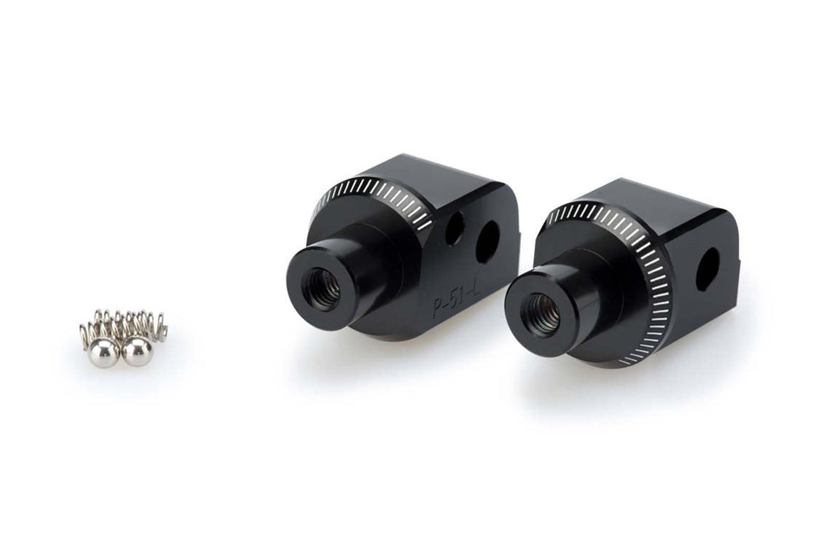PUIG ADATTATORI POGG. FISSI PASSEGGERO PER KTM 125 DUKE 21-23 NERO