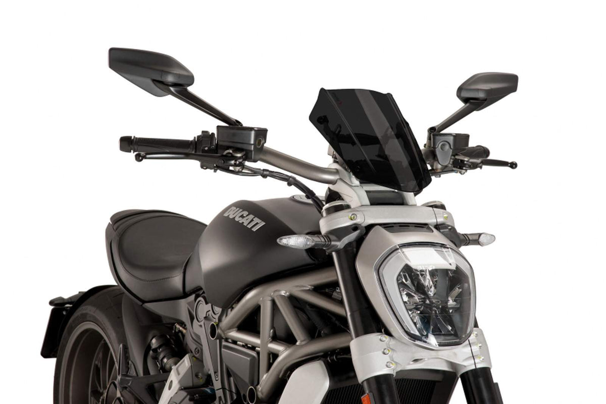 PUIG CUPOLINO NAKED N.G. SPORT REGOLABILE PER DUCATI X DIAVEL S 18-20 FUME SCURO