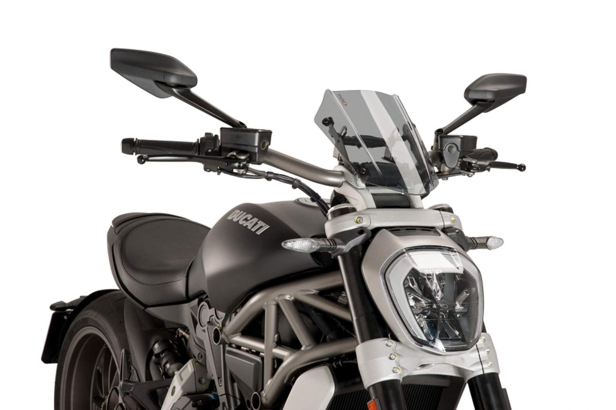 PUIG CUPOLINO NAKED N.G. SPORT REGOLABILE PER DUCATI X DIAVEL S 16-17 FUME CHIARO