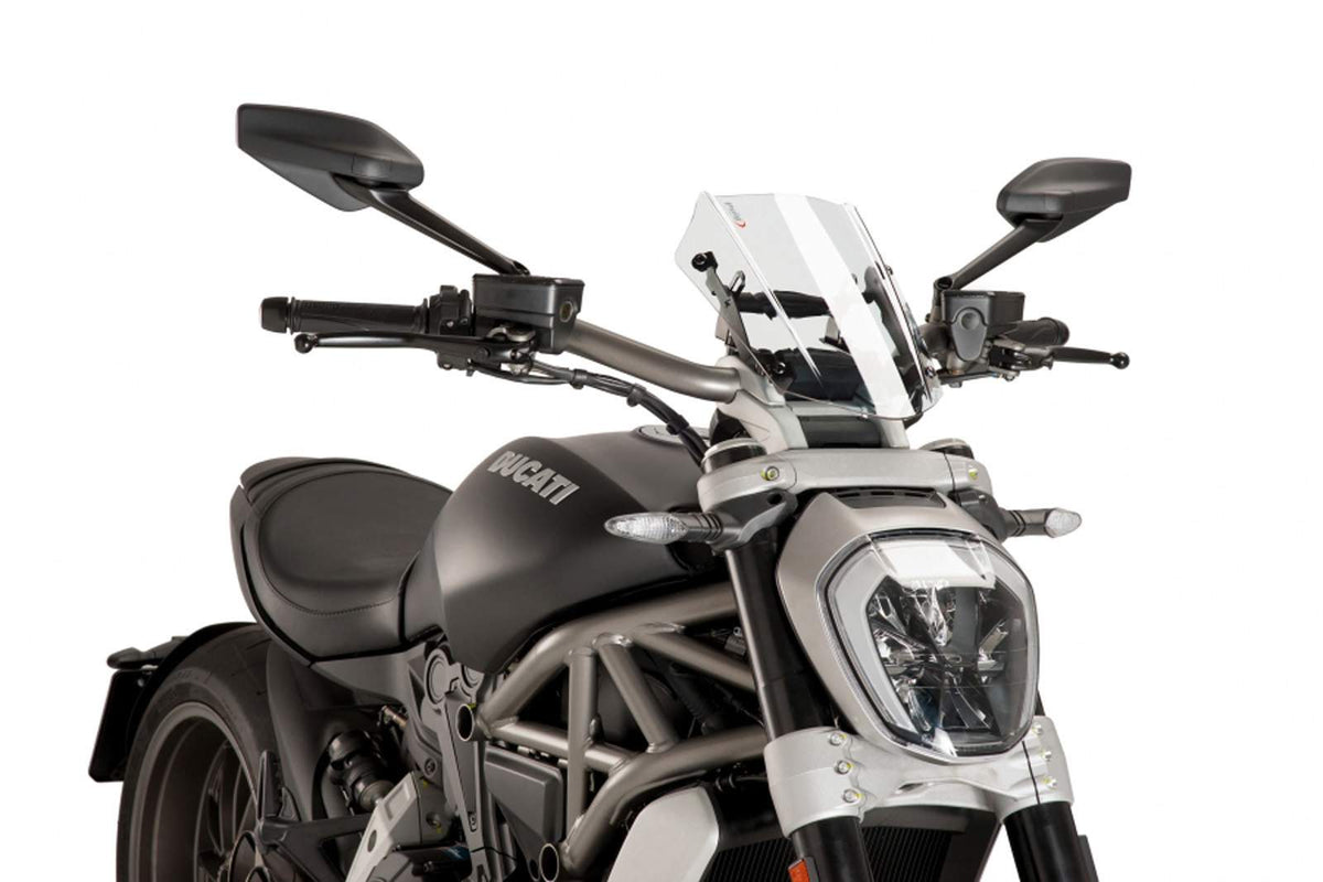 PUIG CUPOLINO NAKED N.G. SPORT REGOLABILE PER DUCATI X DIAVEL S 21-24 TRASPARENTE