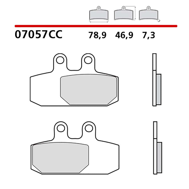 BREMBO KIT PASTIGLIE FRENO ANT. MONTA SU APRILIA ATLANTIC 500 02-04-07057
