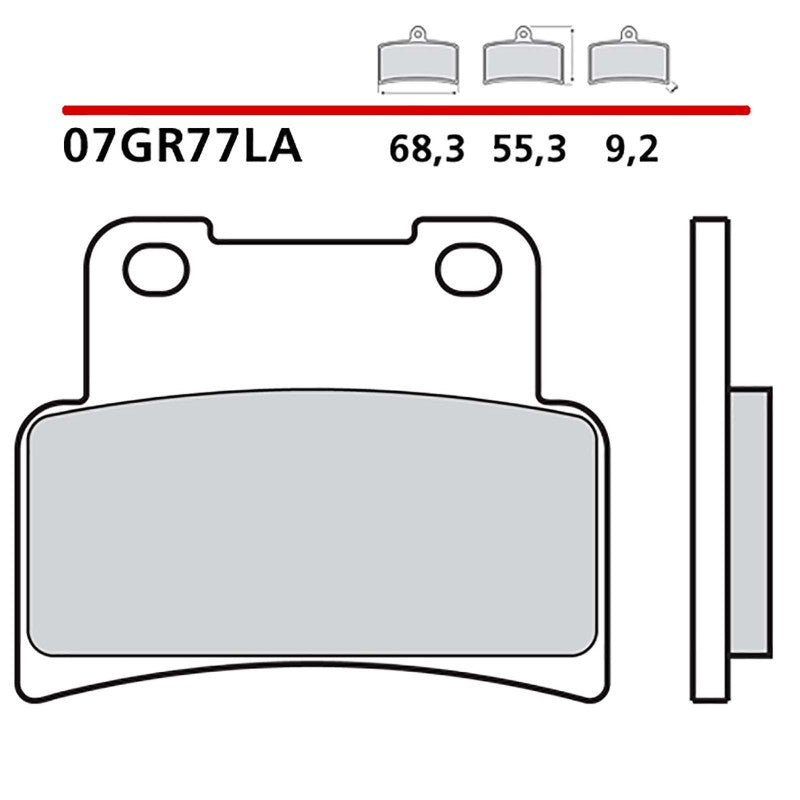 BREMBO KIT PASTIGLIE FRENO ANT. MONTA SU APRILIA DORSODURO ABS 750 13-16-07GR77LA