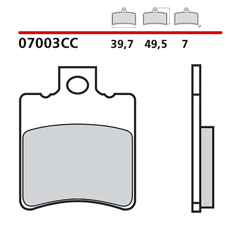 BREMBO KIT PASTIGLIE FRENO ANT. MONTA SU APRILIA HABANA 50 99-02-07003