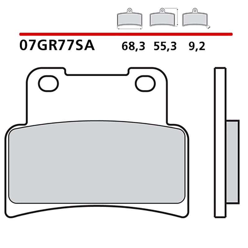 BREMBO KIT PASTIGLIE FRENO ANT. MONTA SU APRILIA MANA 850 GT 09-13-07GR77SA