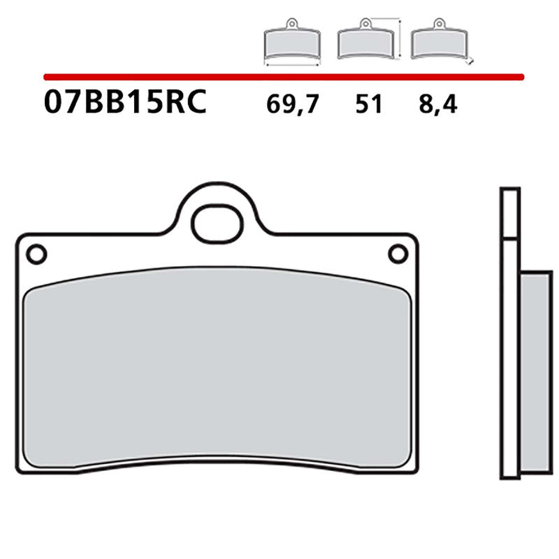 BREMBO KIT PASTIGLIE FRENO ANT. MONTA SU APRILIA RS4 50 11-18-07BB15RC