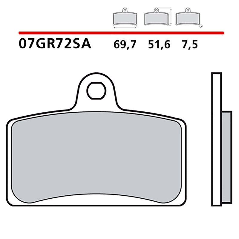 BREMBO KIT PASTIGLIE FRENO ANT. MONTA SU APRILIA RS4 GP REPLICA 125 18-20-07GR72SA