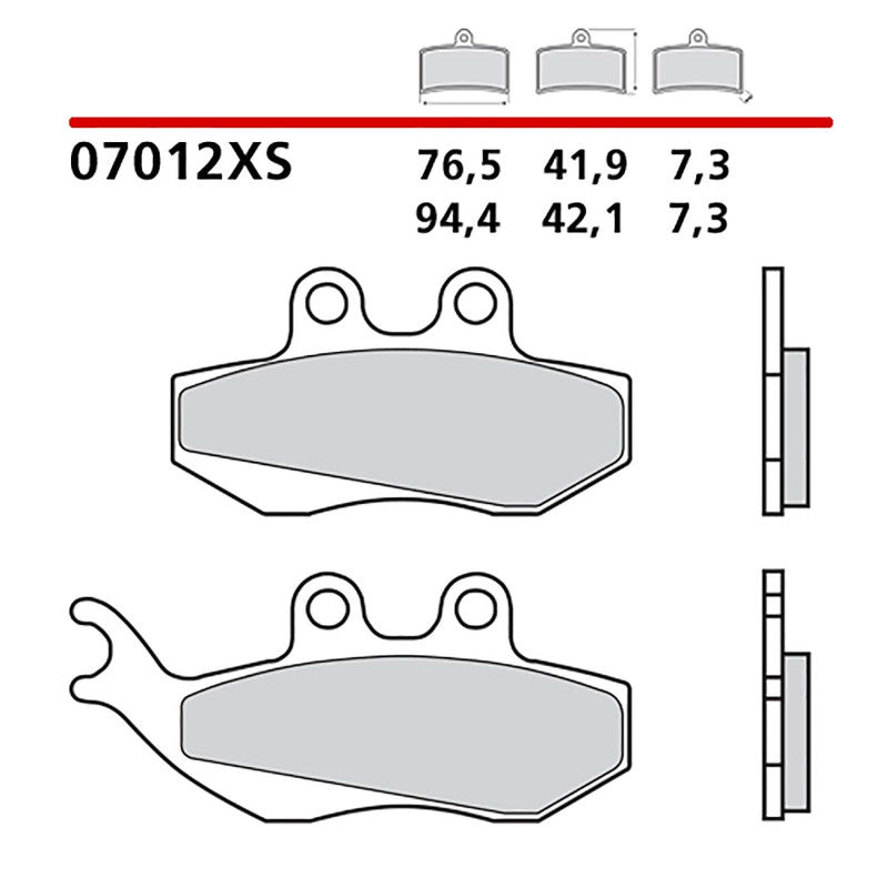 BREMBO KIT PASTIGLIE FRENO ANT. MONTA SU APRILIA RX 50 06-10-07012XS