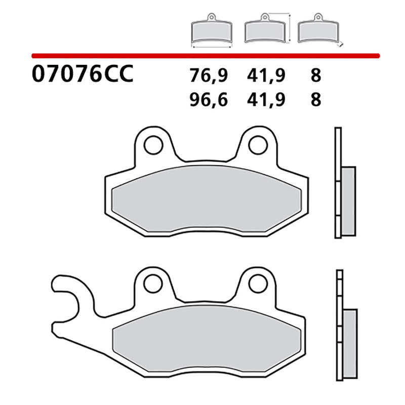 BREMBO KIT PASTIGLIE FRENO ANT. MONTA SU APRILIA RX 50 11-14-07076