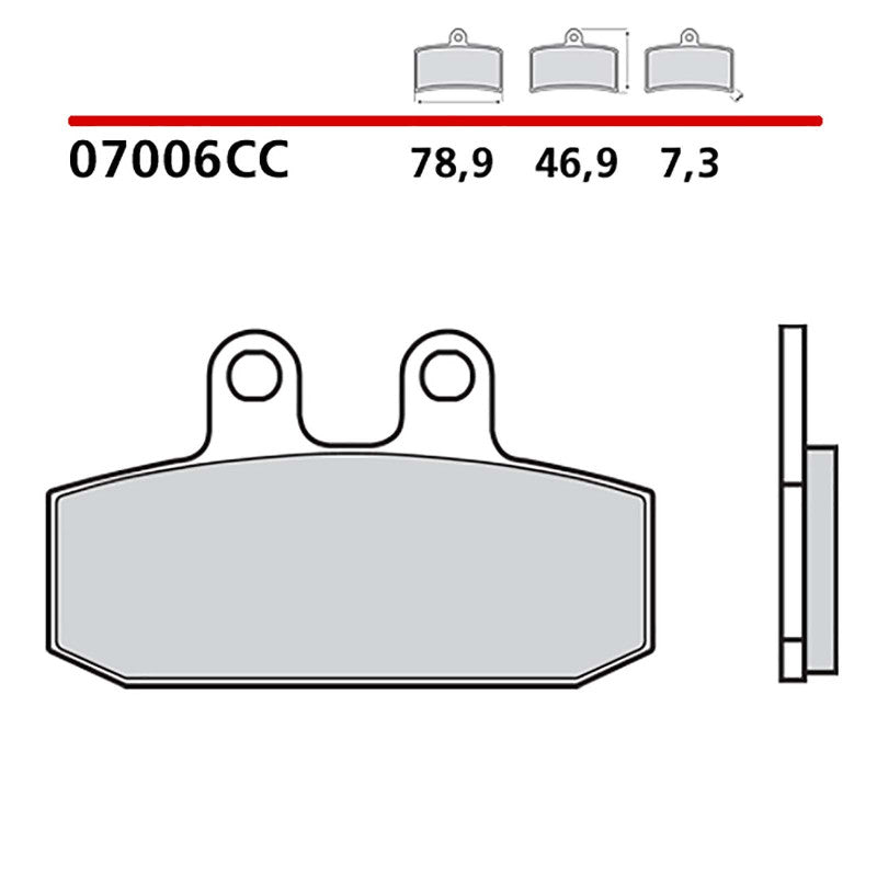 BREMBO KIT PASTIGLIE FRENO ANT. MONTA SU APRILIA SCARABEO ABS 500 03-06-07006