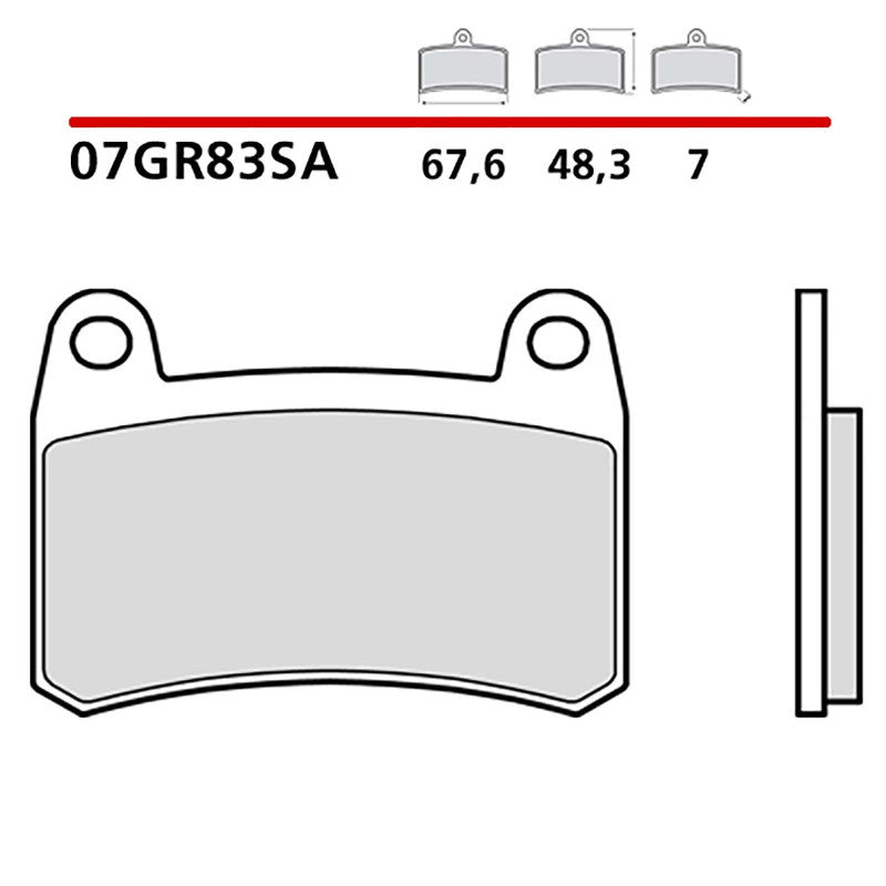 BREMBO KIT PASTIGLIE FRENO ANT. MONTA SU BENELLI BN 302 R 17-20-07GR83SA