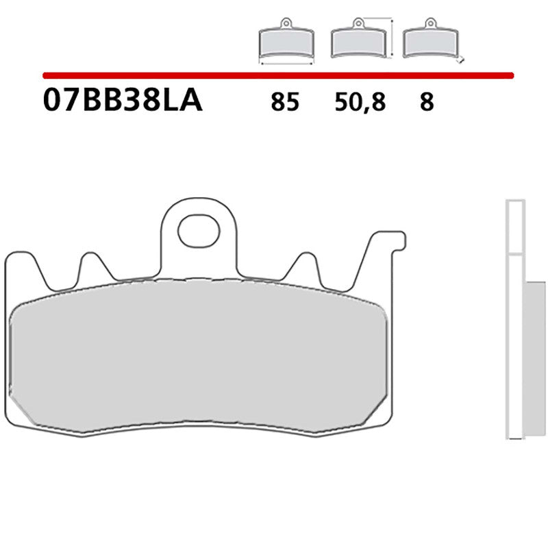 BREMBO KIT PASTIGLIE FRENO ANT. MONTA SU BENELLI LEONCINO TRAIL 800 22-23-07BB38LA
