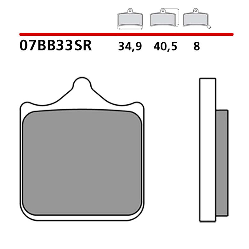 BREMBO KIT PASTIGLIE FRENO ANT. MONTA SU BENELLI TORNADO 3 900 03-03-07BB33SR