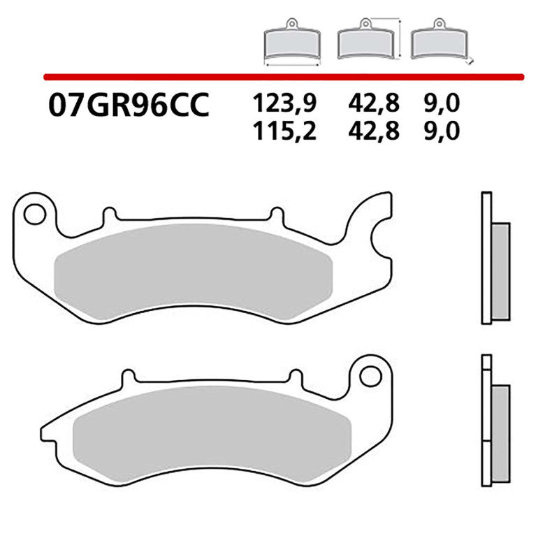 BREMBO KIT PASTIGLIE FRENO ANT. MONTA SU BENELLI WORX 125 17-18-07GR96CC