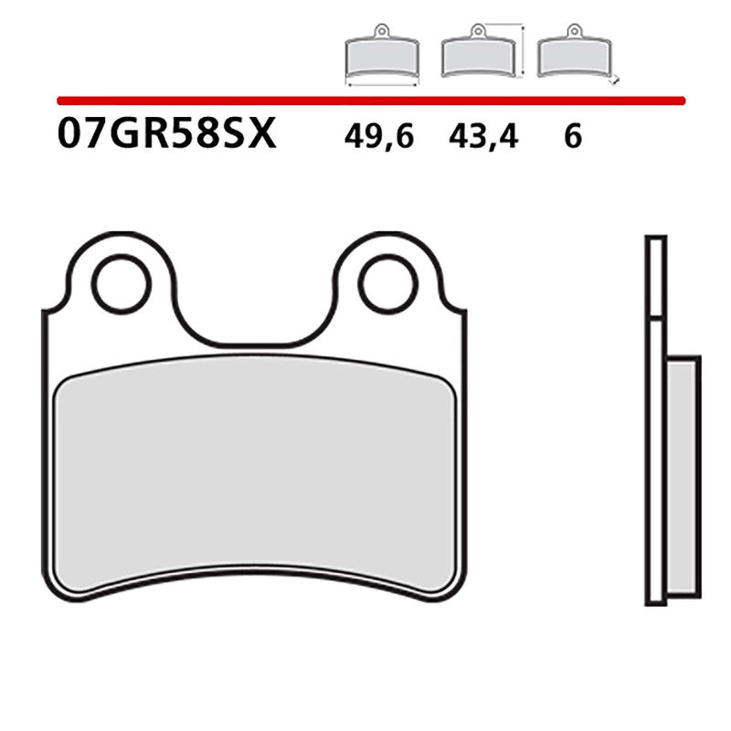 BREMBO KIT PASTIGLIE FRENO ANT. MONTA SU BETA EVO 300 11-18-07GR58SX