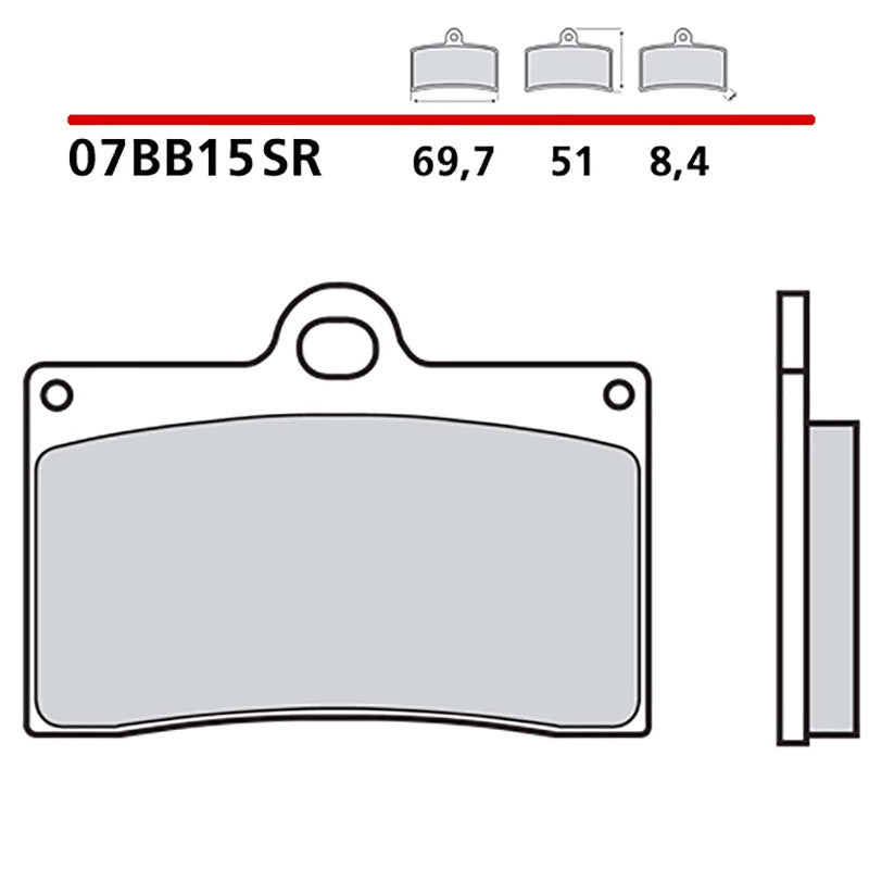 BREMBO KIT PASTIGLIE FRENO ANT. MONTA SU BETA JONATHAN 125 00-05-07BB15SR