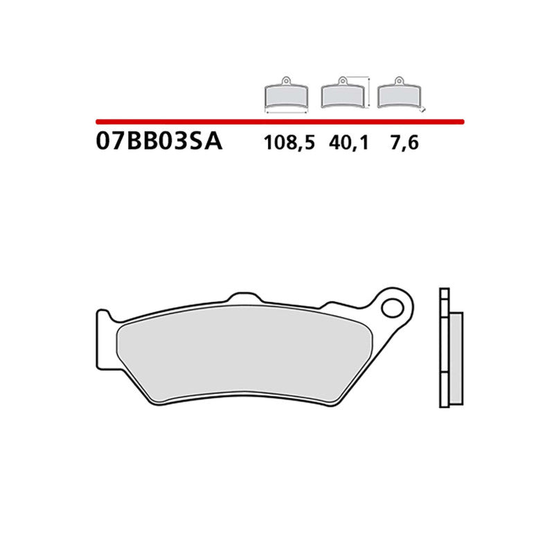 BREMBO KIT PASTIGLIE FRENO ANT. MONTA SU BMW F 800 GS 2017-07BB03SA