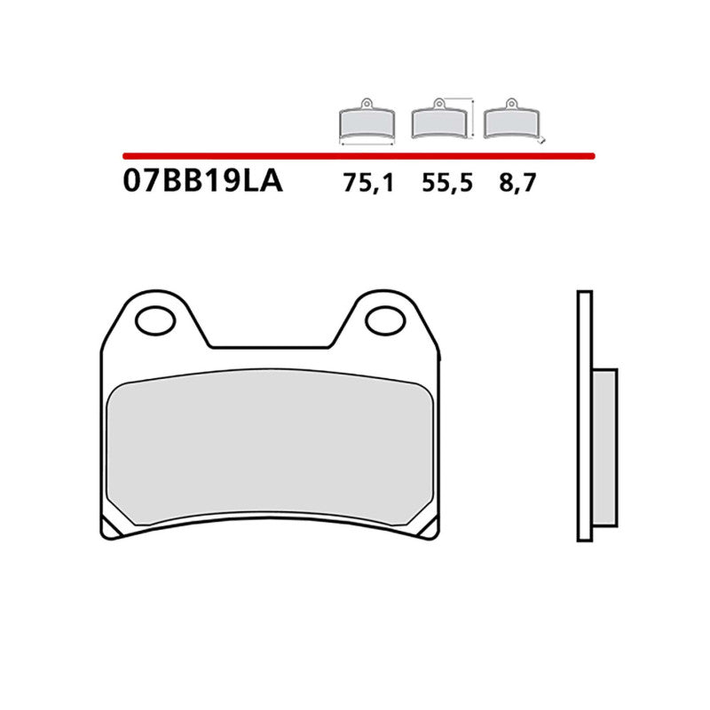 BREMBO KIT PASTIGLIE FRENO ANT. MONTA SU BMW F 800 R 17-19-07BB19LA