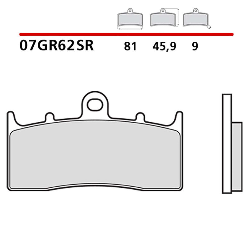 BREMBO KIT PASTIGLIE FRENO ANT. MONTA SU BMW K 1200 LT 1200 02-09-07GR62SR