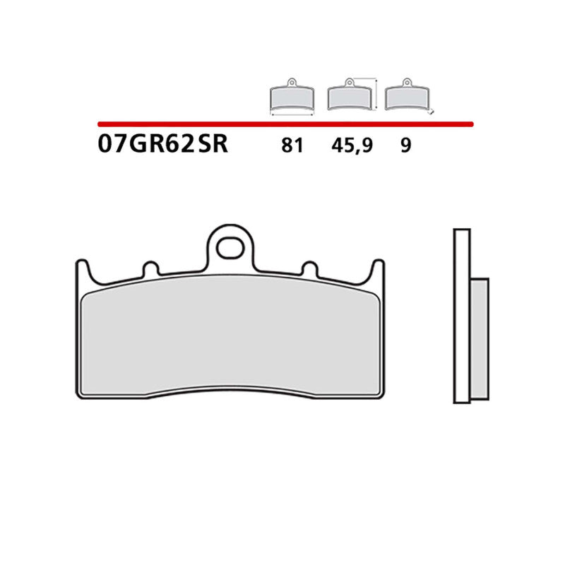 BREMBO KIT PASTIGLIE FRENO ANT. MONTA SU BMW K GRAND AMERICA 2021-07GR62SR