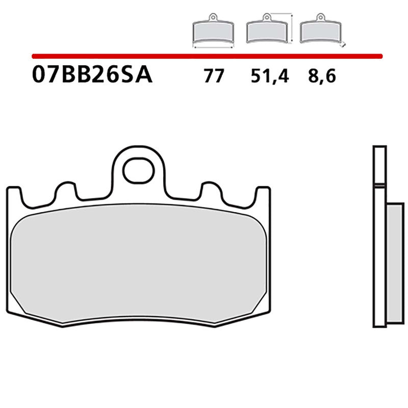 BREMBO KIT PASTIGLIE FRENO ANT. MONTA SU BMW R 1200 R 1200 2010-07BB26SA