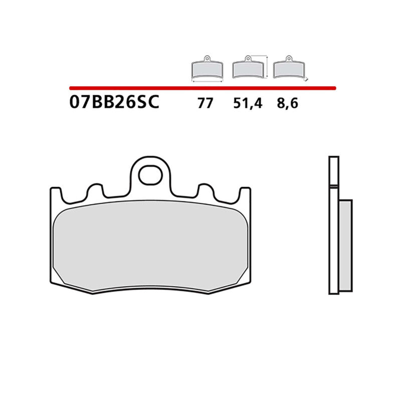 BREMBO KIT PASTIGLIE FRENO ANT. MONTA SU BMW R 1200 RT 1200 10-13-07BB26LA