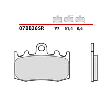 BREMBO KIT PASTIGLIE FRENO ANT. MONTA SU BMW R GS ADV. 10-13-07BB26SR
