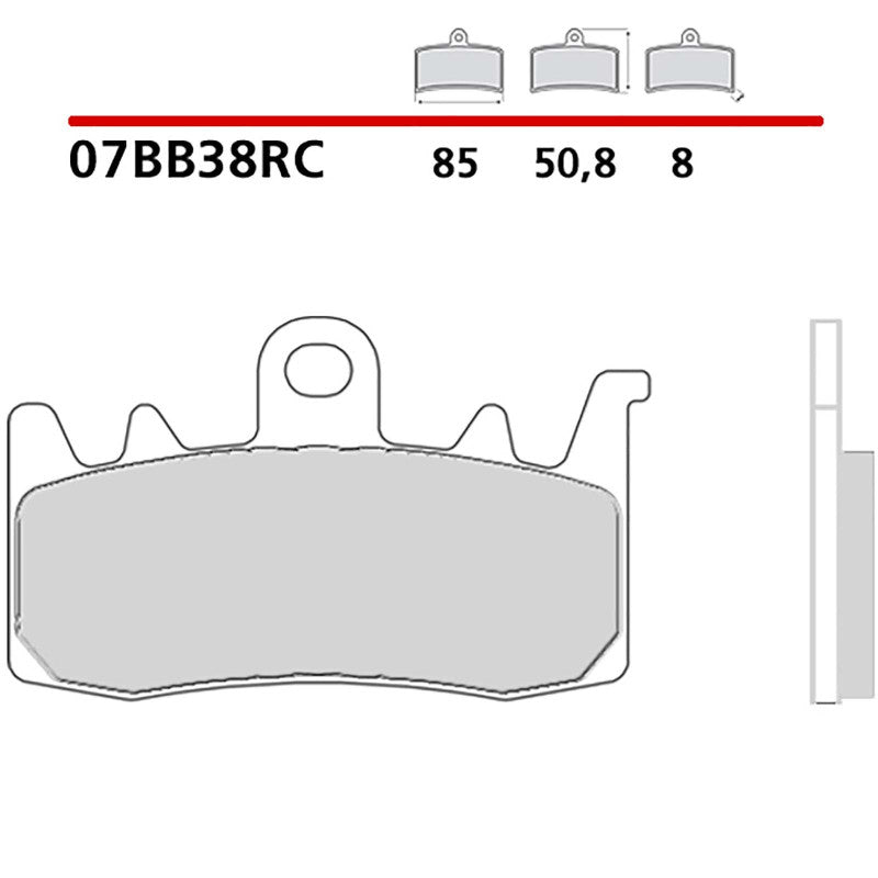 BREMBO KIT PASTIGLIE FRENO ANT. MONTA SU DUCATI MULTISTRADA S 950 19-20-07BB38RC