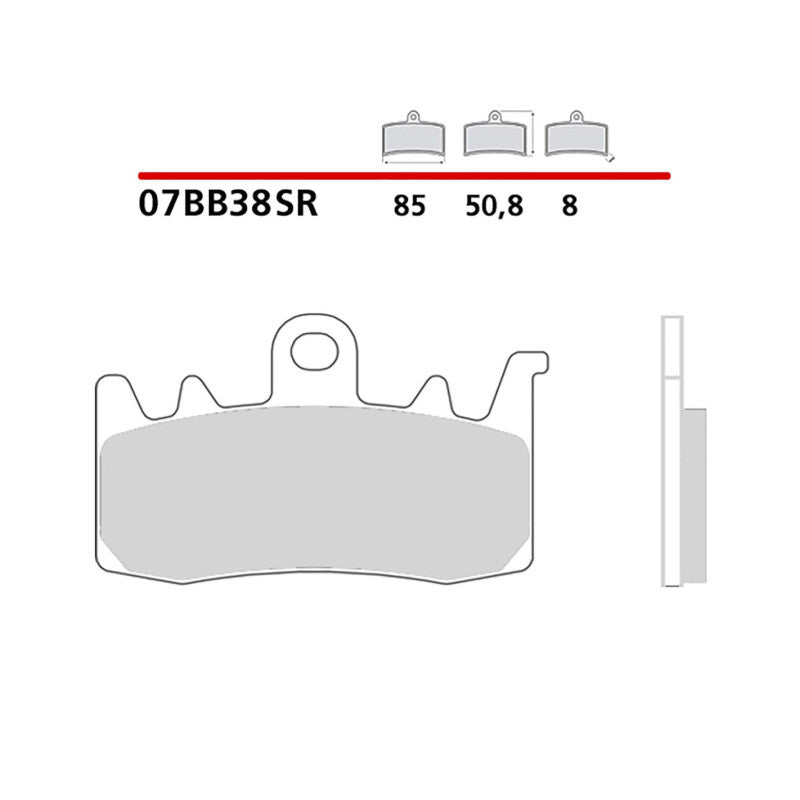 BREMBO KIT PASTIGLIE FRENO ANT. MONTA SU DUCATI SCRAMBLER ICON 19-20-07BB38SR