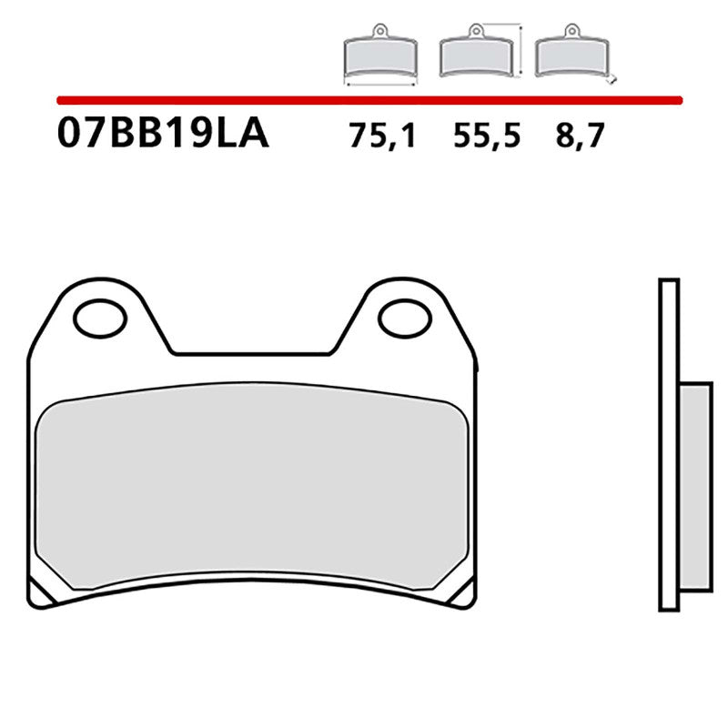 BREMBO KIT PASTIGLIE FRENO ANT. MONTA SU DUCATI ST3 1000/ABS 04-07-07BB19LA