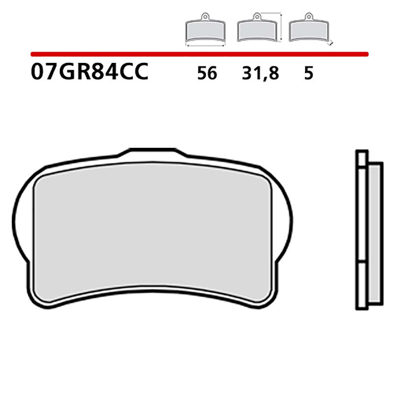 BREMBO KIT PASTIGLIE FRENO ANT. MONTA SU GAS GAS TXT RACING 280 14-18-07GR84CC
